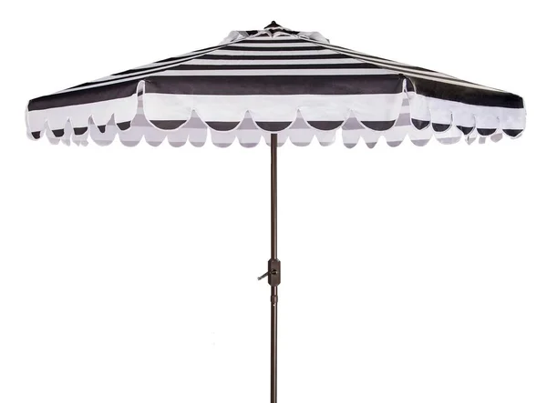 Safavieh 9-ft. Striped Scalloped Trim Patio Umbrella - Black