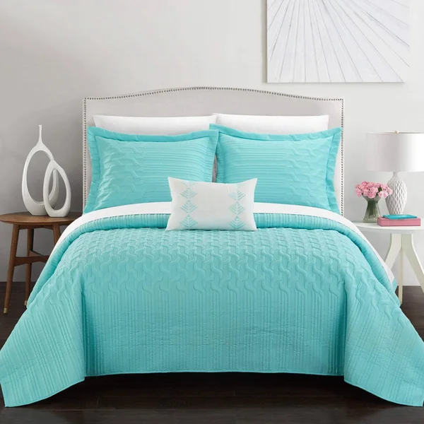 Chic Home Shalya Quilt Set - Blue - Twin