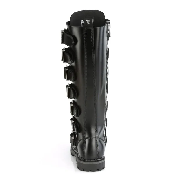 Demonia - Unisex Riot-21MP Boots Black Vegan - Size-12