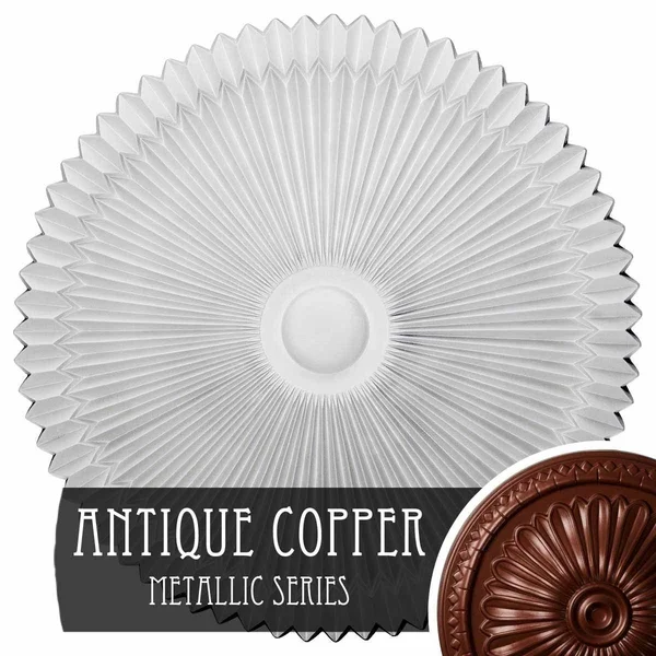24 inchod x 3 inchp Shakuras Ceiling Medallion (Fits Canopies Up to 5 inch), Hand-Painted Americana Crackle