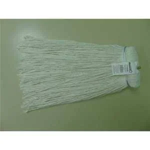 Renown RM-32016BKHP 16 oz. 4-Ply White Metal Screw Type Headband Rayon Cut End Mop Head