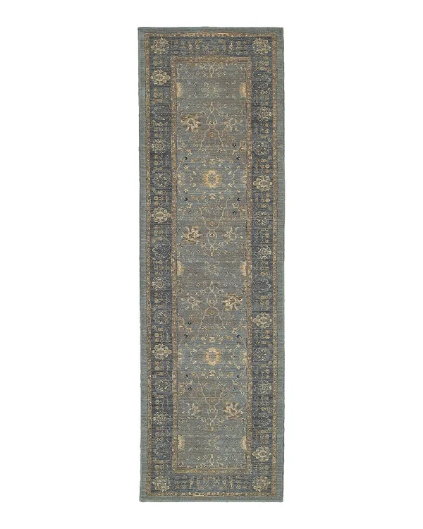 Tommy Bahama Vintage 534E2 2&7x22 x 9&4x22 Runner Blue - Beige Area Rug