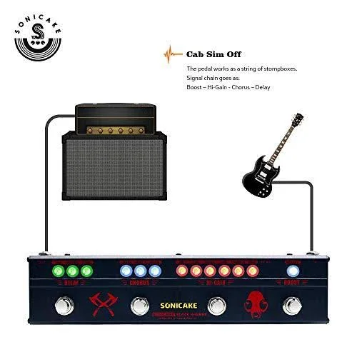 SONICAKE Black Hammer Multi Effects Heavy Metal Higain Distortion Boost Chorus Delay Guitar Pedal