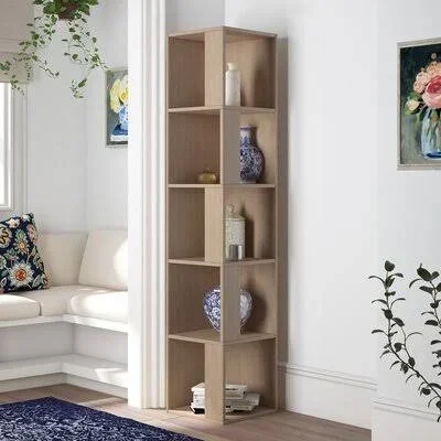 Sisto Corner Bookcase Ebern Designs Color: Oak