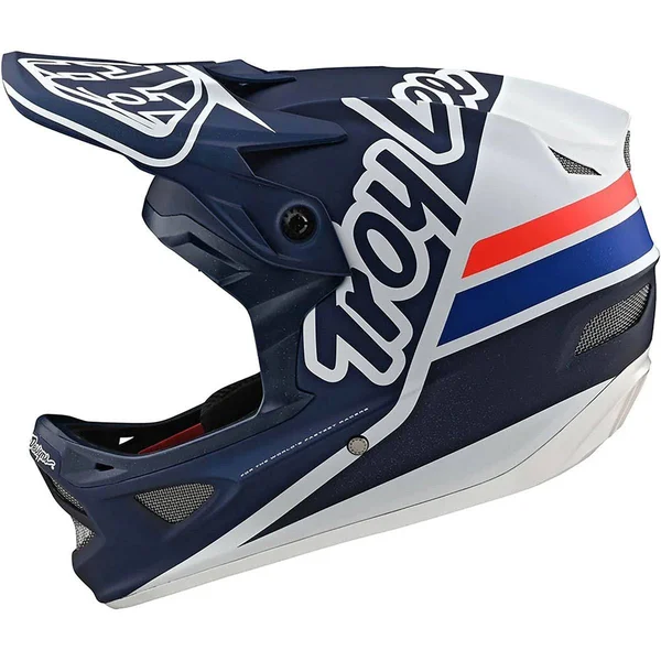 Troy Lee Designs D3 FIBERLITE; Silhouette Navy, Silver 2x
