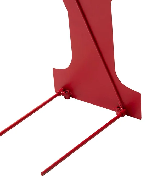 Glitzhome Metal Joy Yard Stake or Standing Decor or Wall Decor - Set of 3 - Red