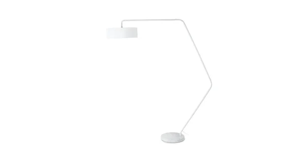 White Floor Lamp, Marble Base, Article Heron Modern Lighting