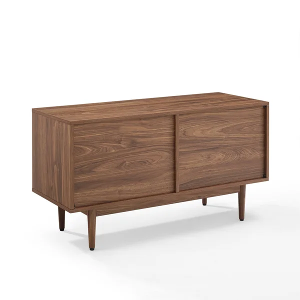 Crosley Liam Medium Record Storage Console Cabinet - Walnut