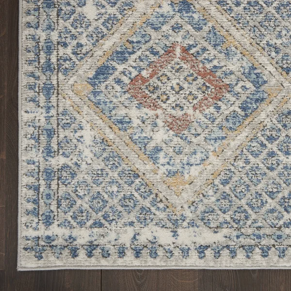 Nourison Concerto CNC16 Area Rug - Blue/Ivory, 2&2x22 x 10&