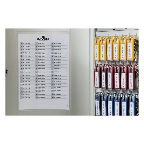 DURABLE KEY BOX - Key cabinet - 54 hooks - aluminum - silver