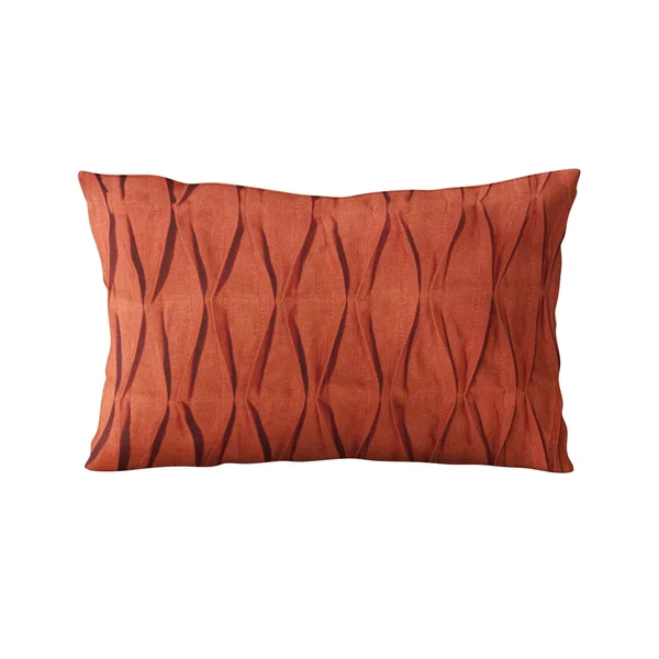 Plutus 20x22 x 20x22 Tucked Solid Color Luxury Throw Pillow in Red