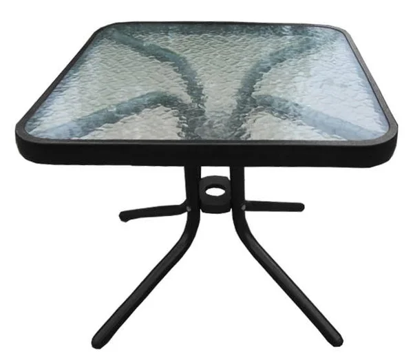 Oakland Living 20x22 Glass Top Side Table