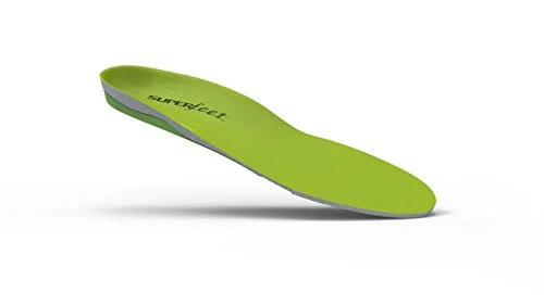 Superfeet Green Insoles, Professional-Grade High Arch Orthotic Insert for Maximum SUPPORT, Unisex, Green, Size: F11.5-13