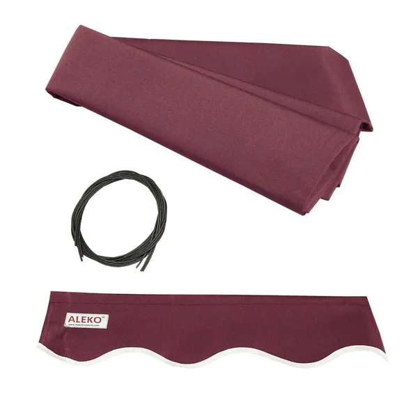 Aleko 6.5&x5& Retractable Patio Awning Fabric Replacement - Burgundy Color