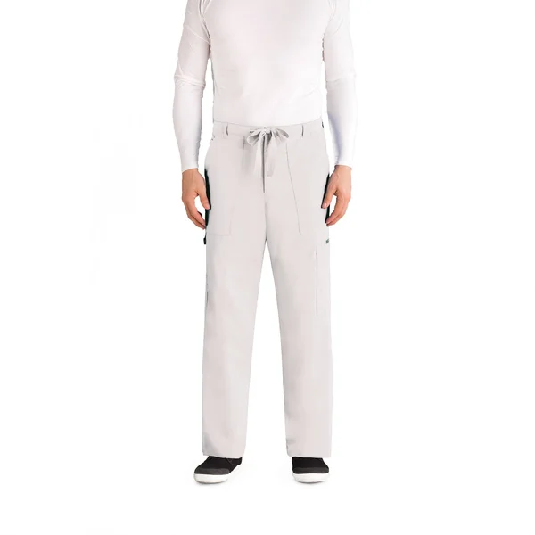 Grey&s Anatomy Scrubs Men's 6-Pocket Utility Pant, White, S