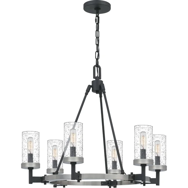 Quoizel Lighting FLN5025EK Fallon Chandelier 6 Light Earth Black