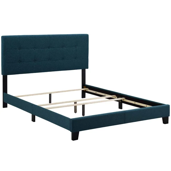 Modway Amira Queen Upholstered Fabric Bed - White