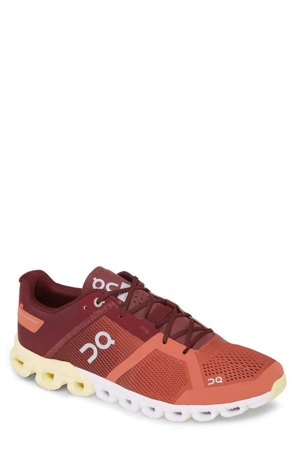 on Cloudflow Running Shoe - Men's Rust/Limelight - 11.5