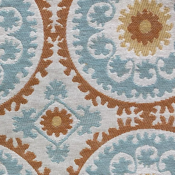 Plutus Sunset Cottage Orange, Blue and Ivory Luxury Throw Pillow