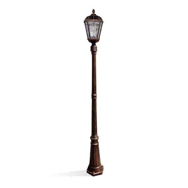 Gama Sonic Royal Bulb Solar Lamp Post with GS Solar Light Bulb Single Lamp Brushed Bronze