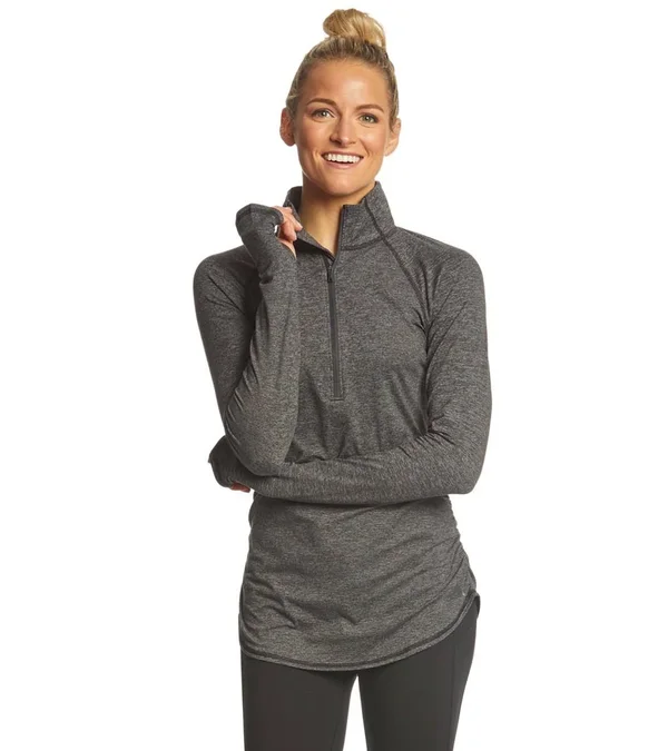 The North Face Women's Motivation Stripe 1/2 Zip TNF Black Micro Stripe, L