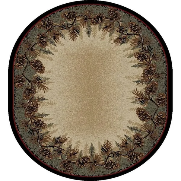Mayberry Rug AD3823 8x10ov 7 ft. 10 in. x 9 ft. 10 in. Oval American Destination Mount Le Conte Area Rug Multi Color