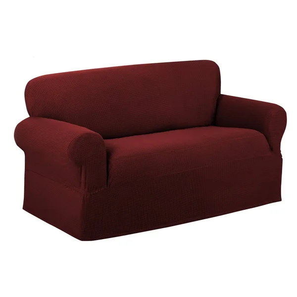 Maytex Reeves Stretch 1-Piece Loveseat Slipcover - Red