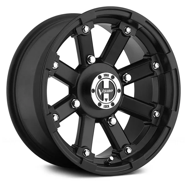 Vision 393-128156MB4 393 Lockout Rear ATV/UTV Matte Black Wheel