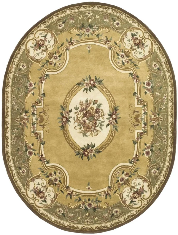 Safavieh 8&-3x22 x 11& Classic CL280A Light Gold, Green Rug