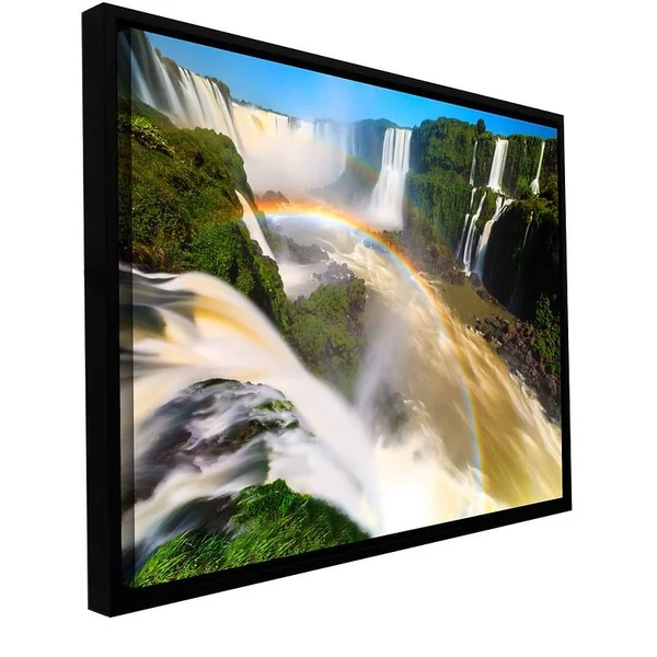ArtWall &Iguassu Falls 2& by Cody York Framed Photographic Print on Wrapped Canvas Size: 8x22 H 12x22 W