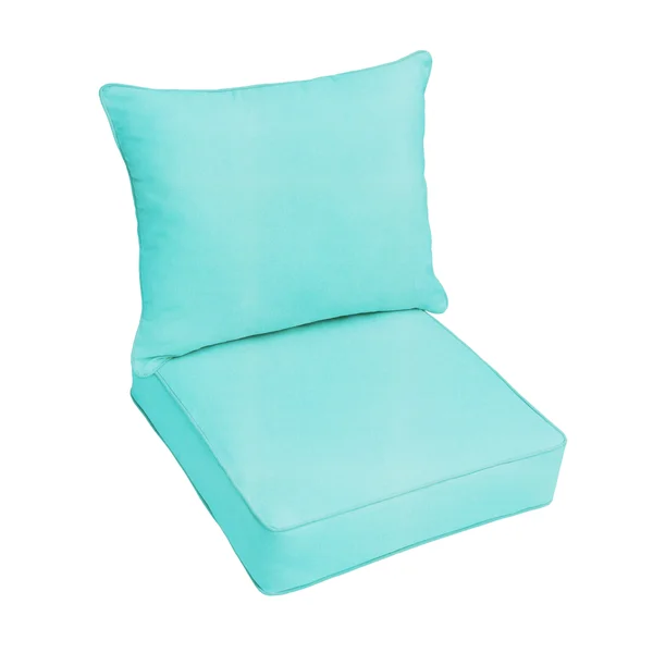 Humble and Haute Sunbrella Indoor/ Outdoor Deep Seating Cushion and Pillow Set, Size: Canvas Aruba, Blue
