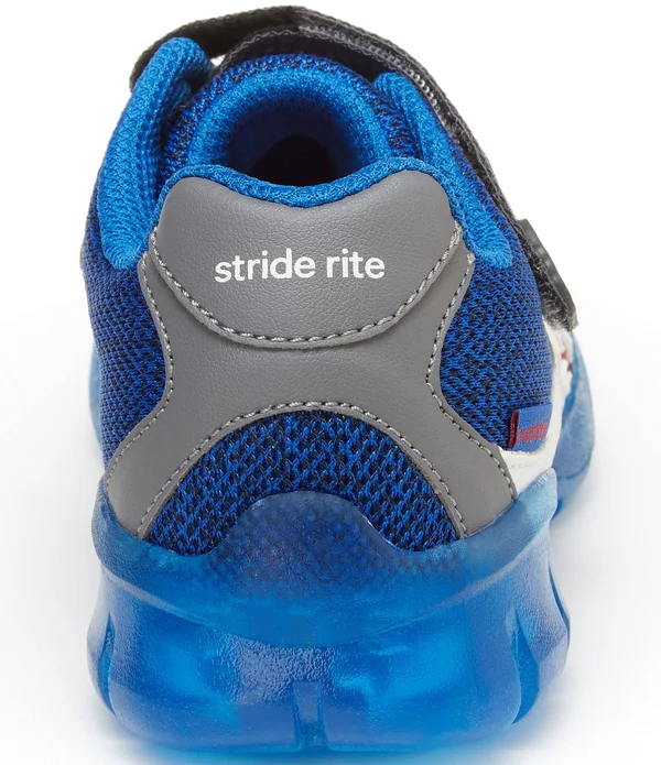 Stride Rite Boys Lighted Shark Sneaker - Black/Blue, 9.5 Toddler US