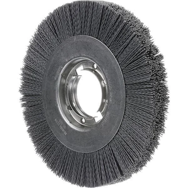 Osborn 14x22 OD, 2x22 Arbor Hole, Ceramic Wheel Brush - 1x22 Face Width, 2-1/8x22 Trim Length, 0.03x22 Filament Diam, 2, 400 RPM