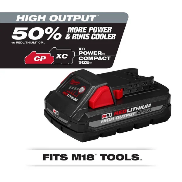 Milwaukee M18 18-Volt Lithium-Ion High Output CP 3.0 Ah Battery Pack (4-Pack)