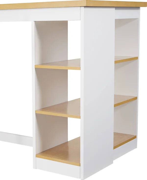 Progressive Furniture Christy Counter Storage Table, Oak/White