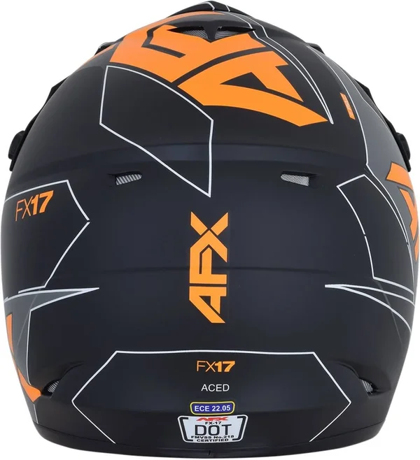 AFX FX-17 Graphics Helmet (Small, Black/Orange)