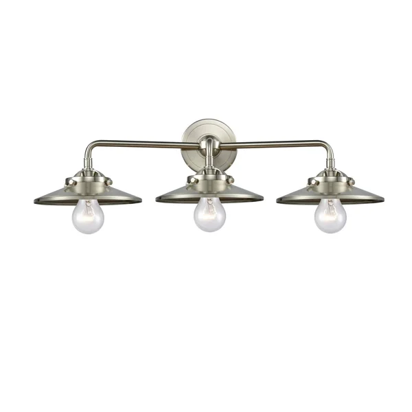 Innovations Lighting-Railroad 3 Light Bath Vanity Light-284-3W-SN-M2-SN