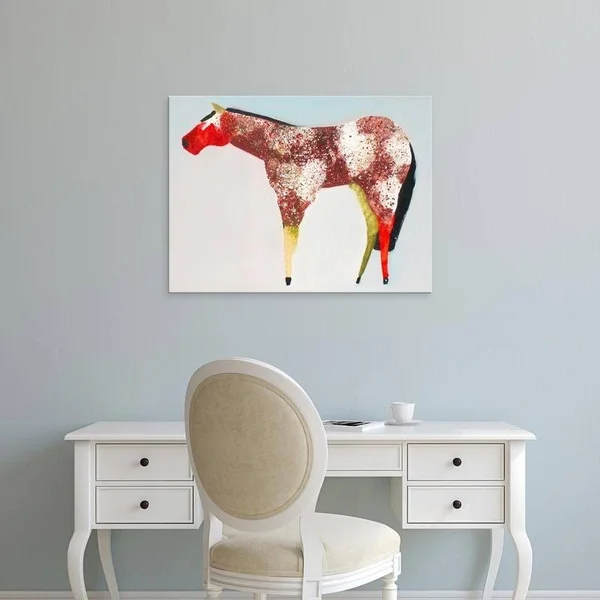 Easy Art Prints Anthony Grant&s &Horse NO. 39& Premium Canvas Art - 30 x 40 - Classic Black Frame