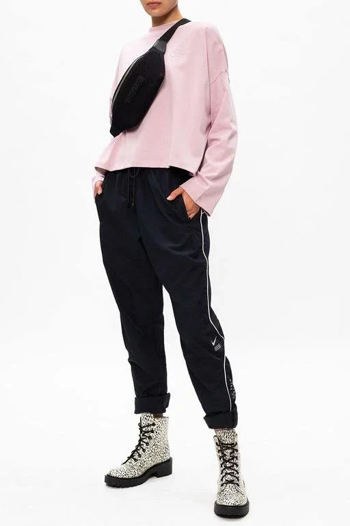 Nike Cropped Sweatshirt with Logo Pink - Pink - Sweatshirts