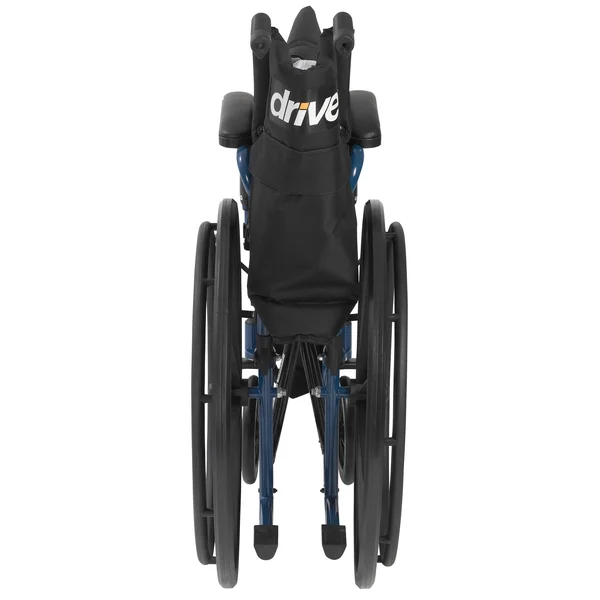 Drive Medical Blue Streak Wheelchair with Flip Back Desk Arms - Swing Away Footrests, 16x22 Seat, 42" x 12.5" x 36"