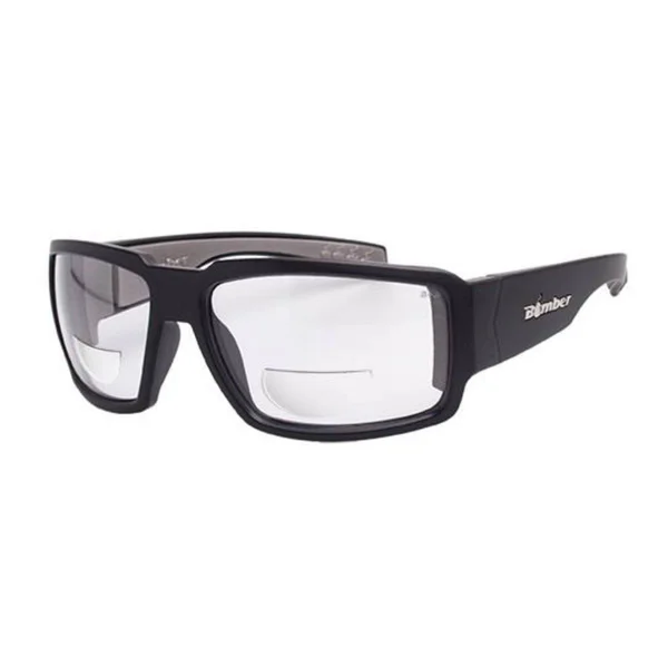 Bomber Sunglasses - Boogie Bomb ANSI Z87+ Safety Bi Focal Lens 1.5, Black, Clear, Gray