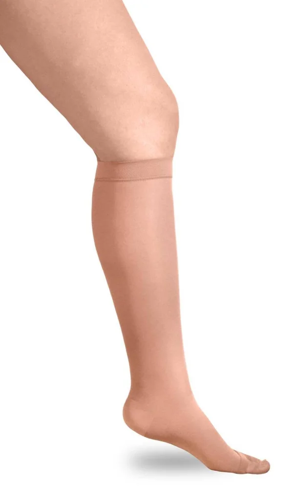 Lu0026R USA Solaris ExoSoft 20-30mmHg Open Toe Knee High, X-Large, Beige