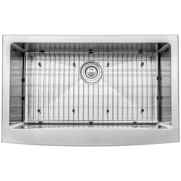 Kraus Khf200-33-kpf1602-ksd30ch Farmhouse Single Bowl Stainless Steel Sink with Kitchen Faucet and Soap Dispenser, 33x22