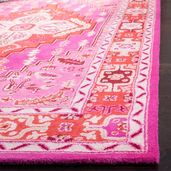 Safavieh 2&-6x22 x 4& Bellagio BLG545A Red Pink Ivory Rug