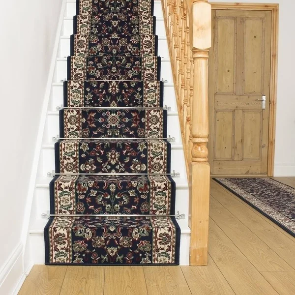 runrug USA Persian Blue Stair Carpet Runner Length: 35 foot, Width