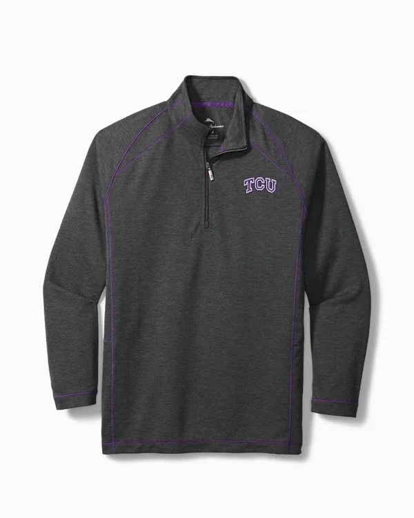 Tommy Bahama Men's Collegiate Final Score Half-Zip Sweatshirt - TCU - Size XXXL