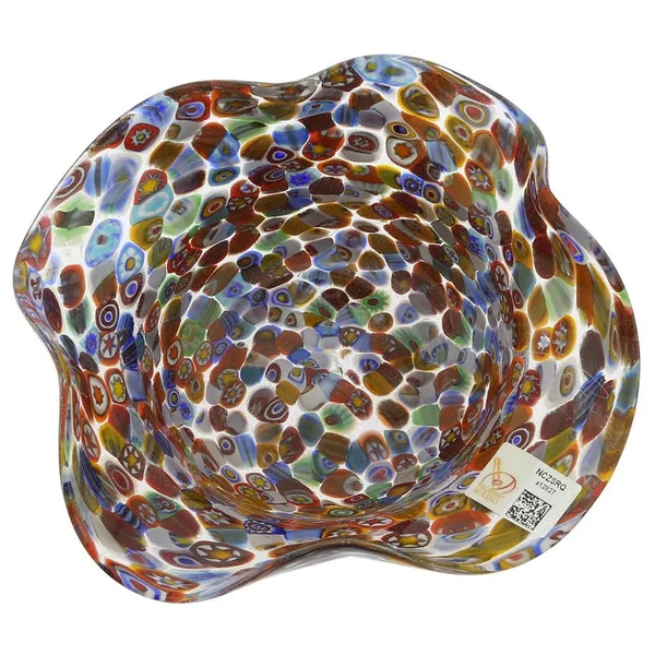 Murano Glass Millefiori Fazzoletto Bowl