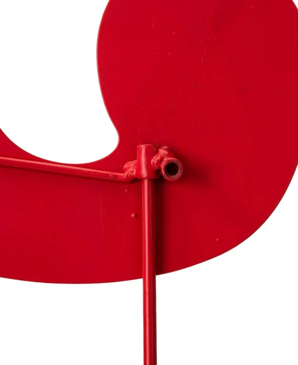 Glitzhome Metal Joy Yard Stake or Standing Decor or Wall Decor - Set of 3 - Red