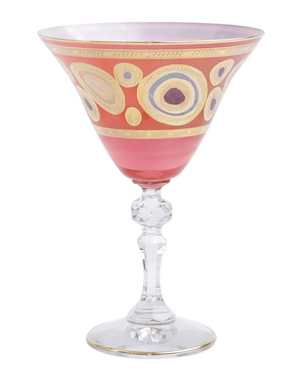 Vietri Regalia Martini Glass - Orange