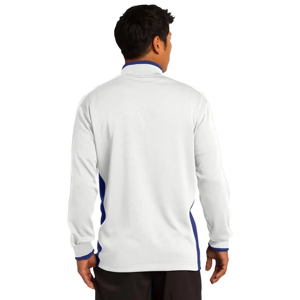 Nike 578673 Dri-Fit 1/2-Zip Cover-Up - White/Deep Royal/Volt - 3XL